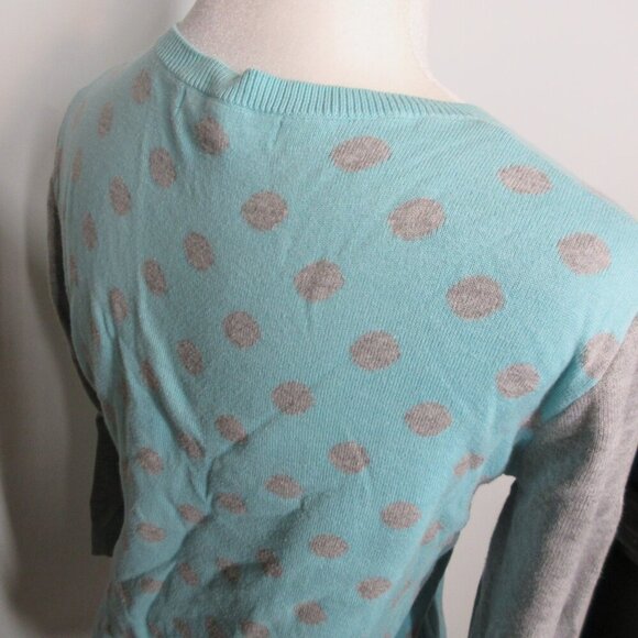 Banana Republic Women's Blue Gray Polka Dot Sweater Size Small - Picture 6 of 8